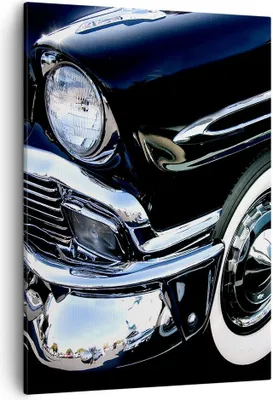 Produktbild von Bild auf Leinwand - Leinwandbild - Einteilig - Auto Chrom Kuba - 50x70cm - Wand Bild - Wanddeko - Wandbilder - Leinwanddruck - Kunstdruck - Wanddekoration - Leinwand bilder - Wandbild - PA50x70-1451