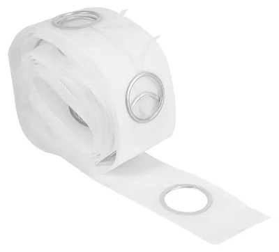 Gardinenband 5 m mit 40 Ringen, Ösenband, Bügelband, 80 mm breit