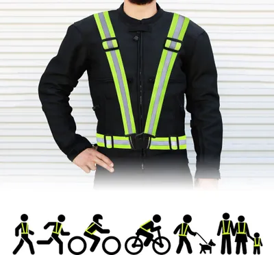 Produktbild von Reflektierende Gurte für Motorrad und Fahrrad
