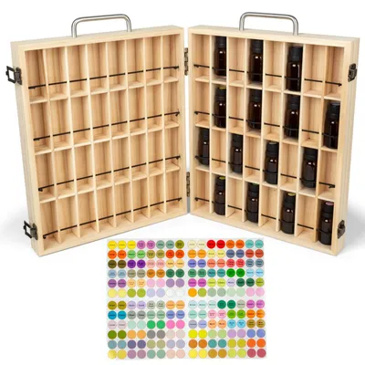 Produktbild von Omgoods – Holz-Organizer für ätherische Öle mit 64 Fächern