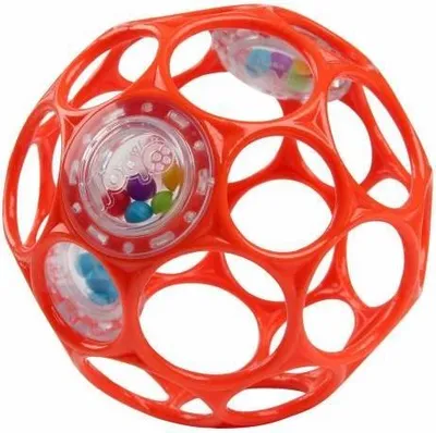 Zdjęcie produktu dla Grzechotka Oball Bright Starts, Łatwa do Chwytania, Zabawka dla Niemowląt, Bez BPA, 0M+