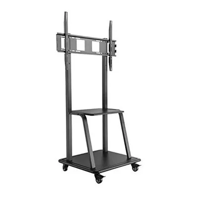 Produktbild von TooQ FS20100M-B, 150 kg, 94 cm (37"), 2,54 m (100"), 800 x 600 mm, Höhenverstellung, Schwarz