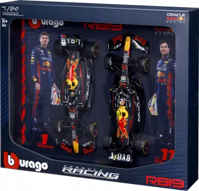Zdjęcie produktu dla Bburago Model 1:24 Red Bull RB19 Verstappen Perez zestaw bolidów F1 18-28061