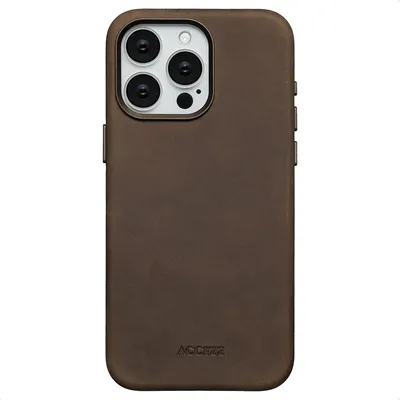 Obrázok produktu pre Accezz Vintage kožený zadný kryt Magsafe pre Apple iPhone 15 Pro Max - Rustic Brown