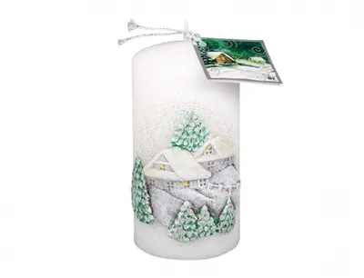 Immagine prodotto di Candela natalizia Nohel Garden CHALOUPKA VÁLEC d7x14cm