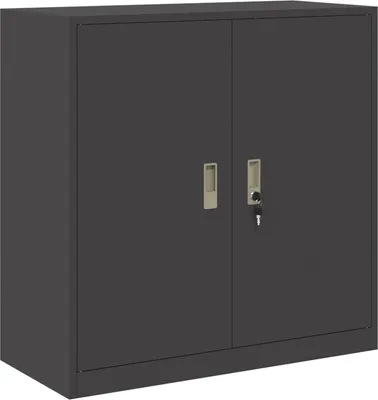 Zdjęcie produktu dla vidaXL Szafka do przechowywania ze schowkiem czarna 90 x 40 x 90 cm