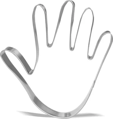 Produktbild von Ausstechform Handform Edelstahl 12,2 cm Keewah Handgeberdensprache