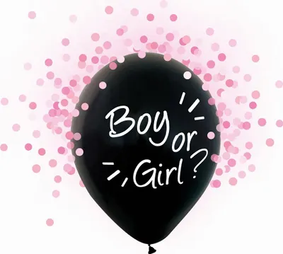 Produktbild von Luftballons für Jungen oder Mädchen, rosa Konfetti, 12 Zoll, 4 Stück.