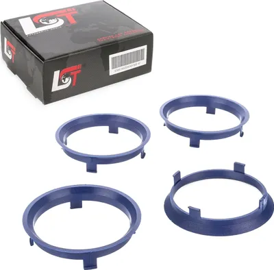 Produktbild von 4x Zentrierringe Blau Alufelgen Ø 70,1 mm - Ø 66,4 mm für JAGUAR MERCEDES