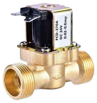 Productafbeelding van 24V DC messing magneetventiel normaal gesloten voor drukregeling