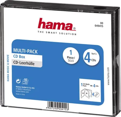 Immagine prodotto di Hama custodia vuota per 4 CD nera (00049415)