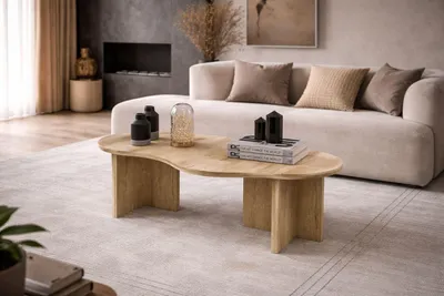 Produktbild von Skye Decor, Hochwertiger Nesting Tisch (3 Teile) - Saphir Eiche, 120 cm, 100% Melamin