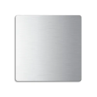 Produktbild von Schild blanko Edelstahl matt gebürstet Format: 85x85 mm