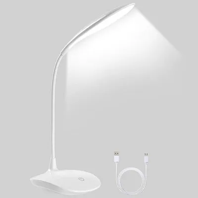 Zdjęcie produktu dla Lampa LED, 3 poziomy jasności, sterowanie dotykowe, elastyczna, zasilana przez USB, idealna do sypialni, biura i gabinetu