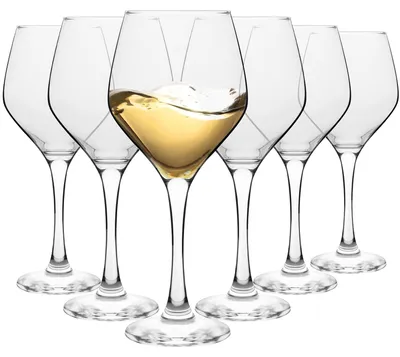 Weißweingläser Set 6er, 330 ml, Kristallglas, spülmaschinenfest
