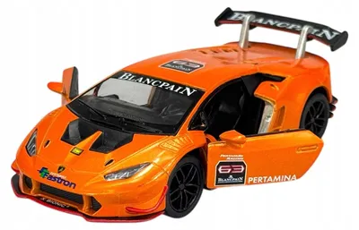 Produktbild von Kinsmart Lamborghini Huracan Super Trofeo Spielzeugauto Orange 1:36