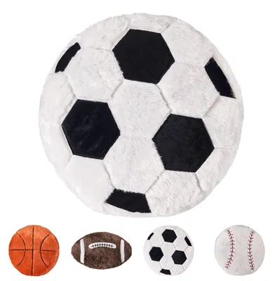 Plüsch-Fußballkissen, 45 cm, weich, rund, Winter-Fußball