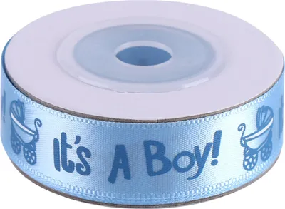 Zdjęcie produktu dla 10 jardów/rolka IT IS A BOY Baby Shower Christening Party Favor Gift Stain Ribbon Blue