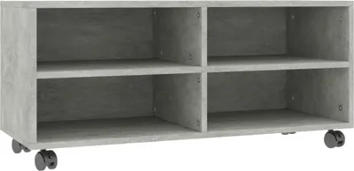 Obrázok produktu pre vidaXL TV skrinka s kolieskami betónová sivá 90x35x35 cm odvodený výrobok z dreva