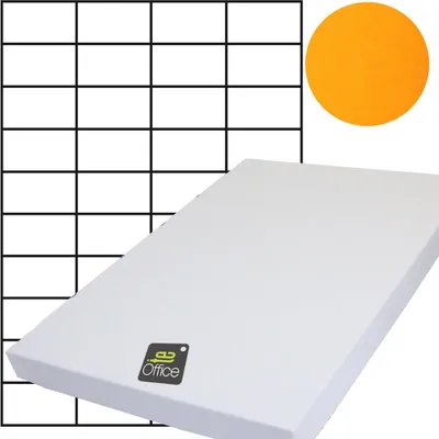Produktbild von TE-Office 1000 Stück farbige Haftetiketten Klebeetiketten Universal Aufkleber auf 25 Blatt DIN A4 Bogen orange matt 52.5 x 29.7 mm Laser Inkjet