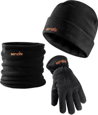 Produktbild von Winterausrüstung Set Fleecemütze Nackenwärmer Handschuhe