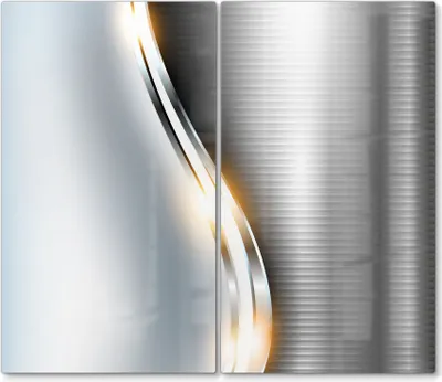 Produktbild von DEQORI Herdabdeckplatte Glas 2-tlg 'Elegantes Vektordesign' Herd Abdeckung Küche