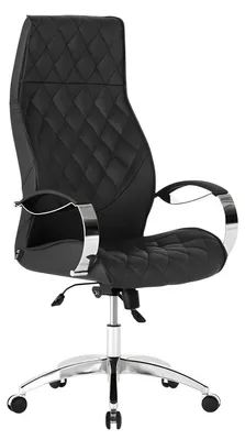 Produktbild von Schwarzer Drehstuhl Designer Arbeitszimmer Sessel Armlehnensessel