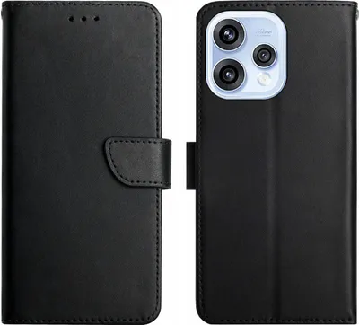 Produktbild von OPPO Reno15 Hülle - Coverup Genuine Leather Klapphülle - Echtes Leder - Schwarz
