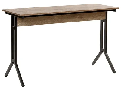 Zdjęcie produktu dla BELIANI Biurko brązowoszare drewno 120 x 48 cm czarna metalowa rama styl industrialny