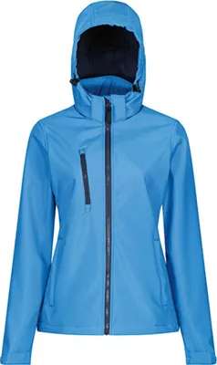 Produktbild von Regatta Professional TRA702 | Womens Venturer 3-layer Printable Hooded Softshell Jacket - Farbe: French Blue/Navy - Größe: 40 (14)