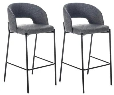 Immagine prodotto di Set 2 Sgabelli 52x50x89 cm in Tessuto Greta Grigio