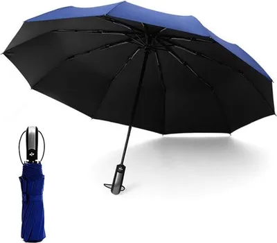 Produktbild von Regenschirm Sturmfest Taschenschirm Auf-Zu-Automatik,Kompakt,Zusammenklappbarer Regenschirm Winddichter Regenschirm Mit Uv-Blockbeschichtung