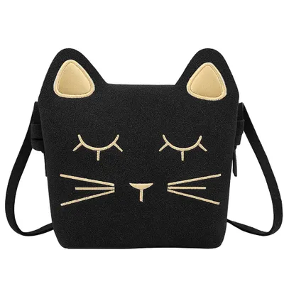 Produktbild von Kinder Umhängetasche Mädchen, Katze CrossBody Messenger Bag, Prinzessin Mini Handtasche, Kunstleder Süße kleine Mädchen Taschen
