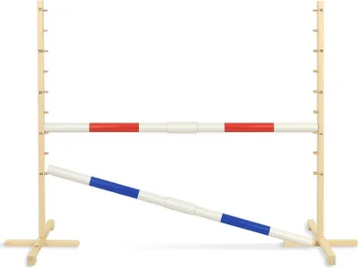 Image de Hobby Horse Hurdle 160 cm, 120 cm - Rouge et Bleu avec Barres Ajustables