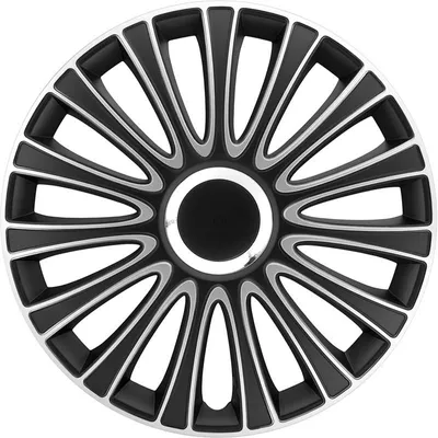 Produktbild von 14" Zoll Radkappen Schwarz/Silber Radzierblenden Radblenden PP 5134 AutoStyle