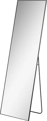 Produktbild von AIORBER Ganzkörperspiegel 161,5 x 50 cm freistehender Standspiegel Ankleidespiegel mit Ständer und Aluminiumrahmen für Schlafzimmer Flur Schwarz