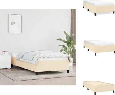 Produktbild von vidaXL Bettgestell Creme 80x200 cm Stoff -  Betten & Bettgestelle