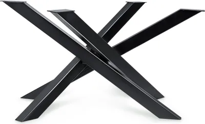 Produktbild von Magnetic Mobel Tischgestell (Schwarz, 150x81xH71 cm) Orion Design Kreuzgestell Schwerlast massiv Tischkufen Stahl Tischbeine Metall