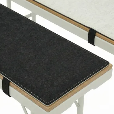 Produktbild von 2er Set Bierbankauflage Filz 180x28cm - 8mm Sitzkissen Wendbar Garten Festzelt