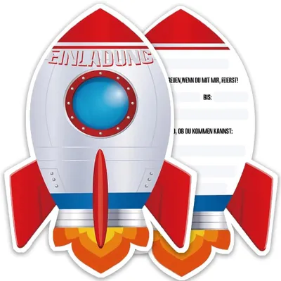Imagen del producto de Tarjetas de invitación para fiestas de cumpleaños infantiles - Set de 12 - Invitaciones de cumpleaños para niños, incluyendo 12 sobres