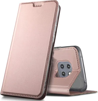 Produktbild von Conie Ultra Slim Klapp Tasche für Huawei Mate 20 Pro Kartenfach Hülle Rundumschutz in Rosa