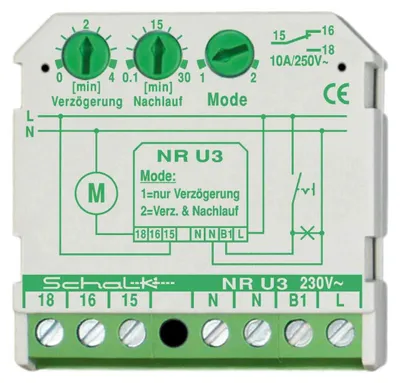Produktbild von Schalk Steuerungstechnik Nachlaufrelais m.Einschaltverzögerung230VAC UP