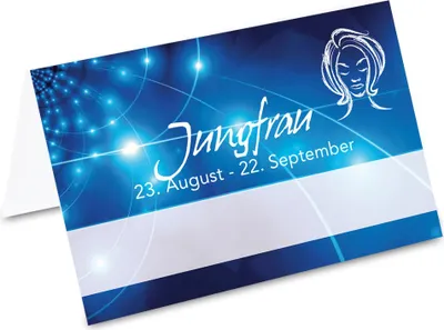 Produktbild von PRICARO Tischkarten Sternzeichen "Jungfrau", 40 Stück
