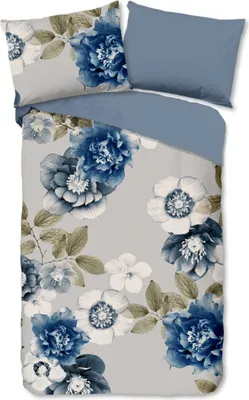 Produktbild von Good Morning Bettwäsche "Blumen" - Multi - (140x200 cm) - Baumwolle Flanell