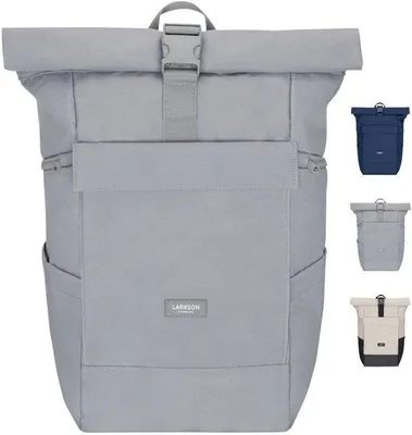 Image de Sac de voyage gris à fermeture enroulée, 21 L, avec compartiment pour ordinateur portable