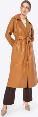 Image de Manteau WITTCHEN en peau de mouton, style classique et minimaliste, avec des lanières