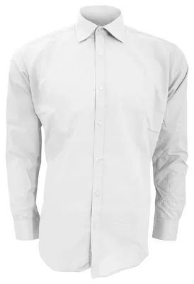 Produktbild von Kustom Kit Herren Hemd / Business-Hemd, langärmlig FK426 (Kragenweite 42) (Weiß)