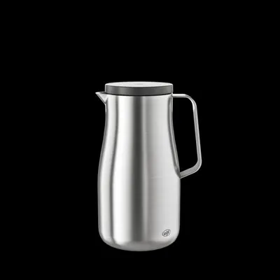 Produktbild von alfi Isolierkanne Studio TT, Edelstahl mattiert 1,0 l, Thermoskanne mit Edelstahleinsatz hält 12 Stunden heiß, spülmaschinenfest, bruchfest, extra große Öffnung - 1297.205.100