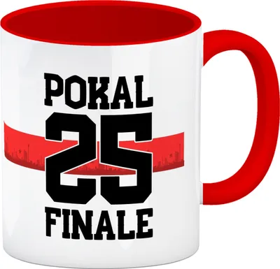 Produktbild von Stuttgart Brustring Kaffeebecher in rot Pokalfinale 25