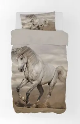 Zdjęcie produktu dla Zestaw pościeli z koniem 2 szt. 135x200 cm (80x80 cm)
